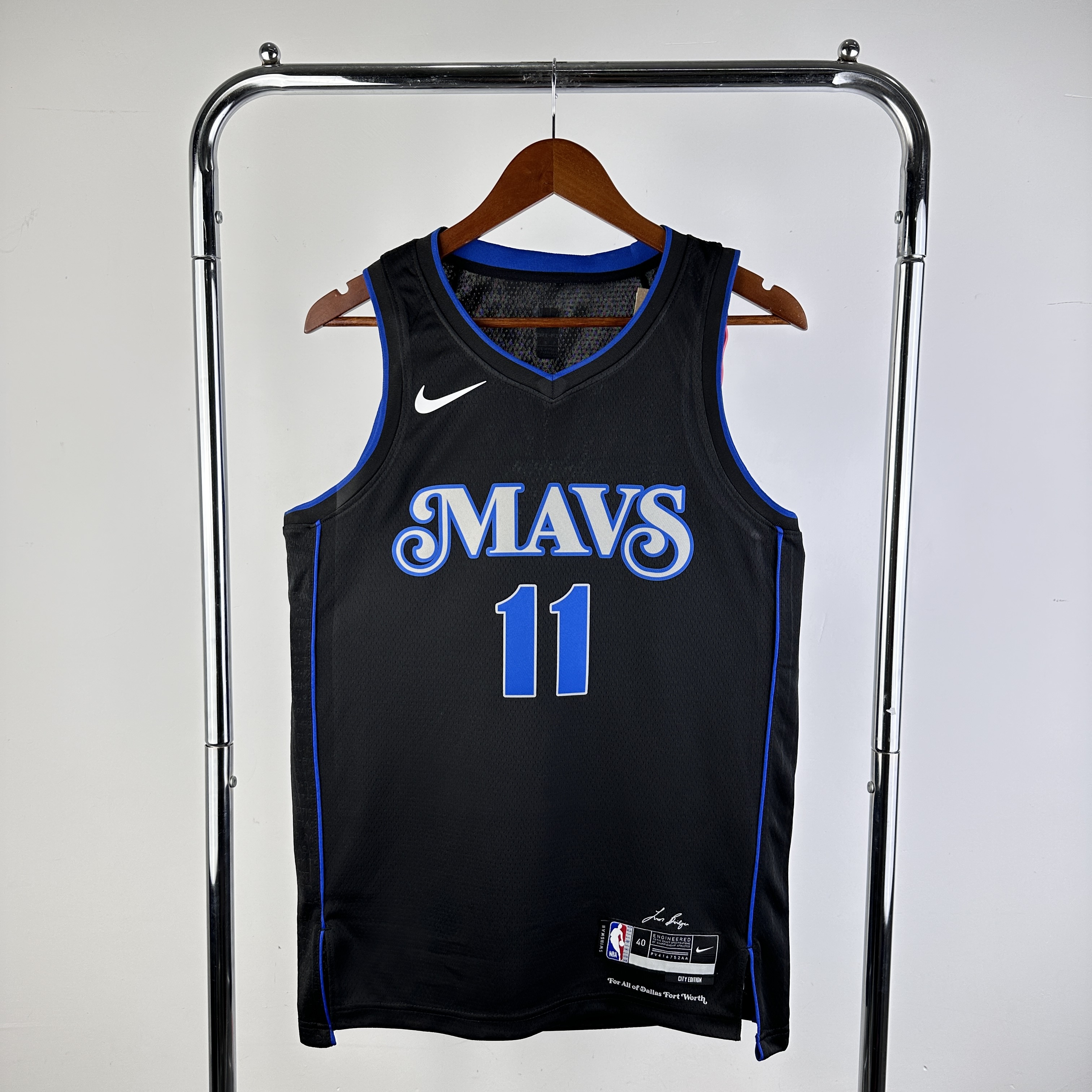 Men Dallas Mavericks #11 Irving Black City Edition Season Nike 2024 NBA Jersey->->NBA Jersey